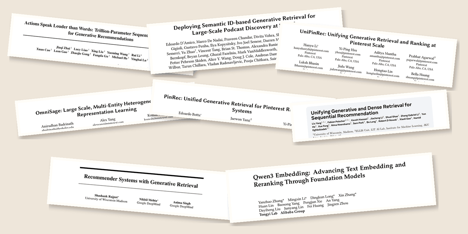 Overlapping title crops from recommendation-systems research papers
