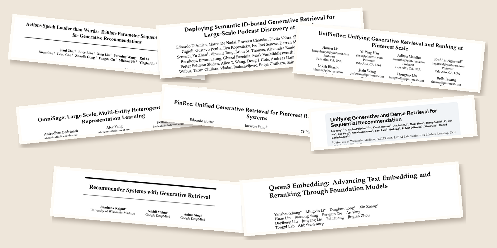 Overlapping title crops from recommendation-systems research papers